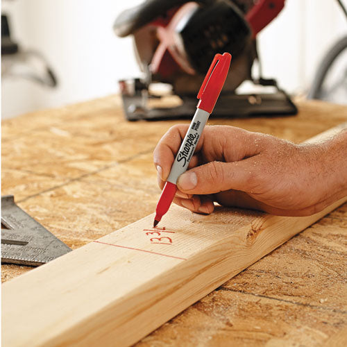 Fine Tip Permanent Marker, Fine Bullet Tip, Assorted Colors, 4/set