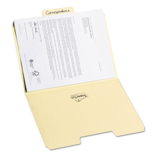 Supertab Top Tab File Folders, 1/3-cut Tabs: Assorted, Letter Size, 0.75