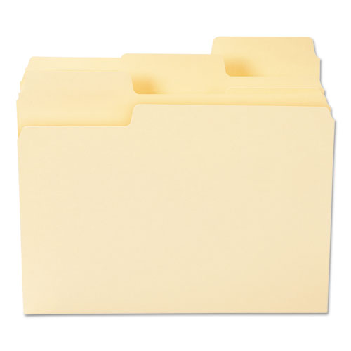 Supertab Top Tab File Folders, 1/3-cut Tabs: Assorted, Letter Size, 0.75