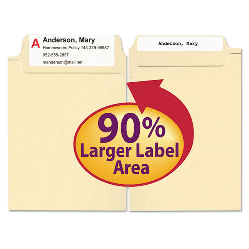 Supertab Top Tab File Folders, 1/3-cut Tabs: Assorted, Letter Size, 0.75