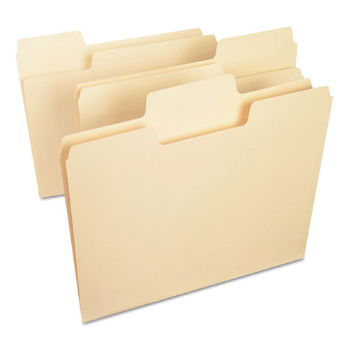 Supertab Top Tab File Folders, 1/3-cut Tabs: Assorted, Letter Size, 0.75
