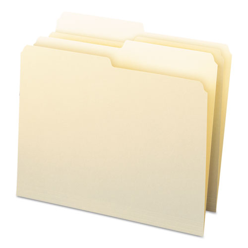 Manila File Folders, 1/2-cut Tabs: Assorted, Letter Size, 0.75