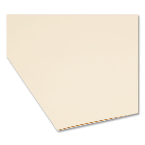 100% Recycled Manila Top Tab File Folders, 1/3-cut Tabs: Assorted, Letter Size, 0.75