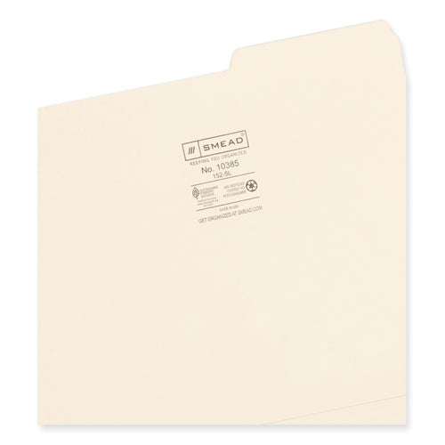 Manila Guide Height Systems File Folders, 2/5-cut Tabs: Right Of Center, Letter Size, 0.75