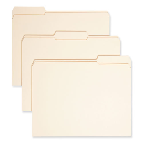 Expandable Heavyweight File Folders, 1/3-cut Tabs: Assorted, Letter Size, 1.5