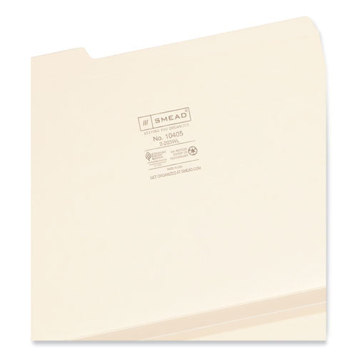 Expandable Heavyweight File Folders, 1/3-cut Tabs: Assorted, Letter Size, 1.5