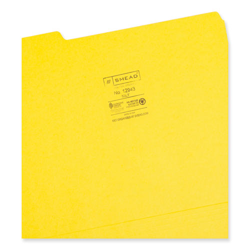 Colored File Folders, 1/3-cut Tabs: Assorted, Letter Size, 0.75