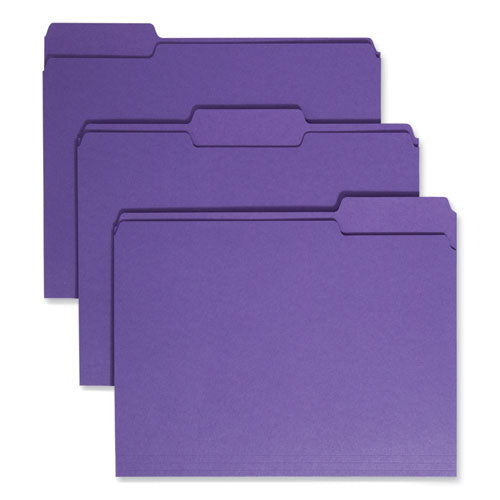 Colored File Folders, 1/3-cut Tabs: Assorted, Letter Size, 0.75