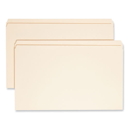 Reinforced Tab Manila File Folders, Straight Tabs, Legal Size, 0.75