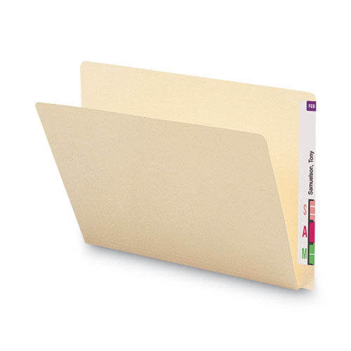 Extended End Tab Manila Folders, Straight Tabs, Letter Size, 0.75