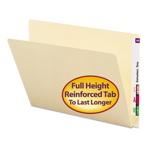 Extended End Tab Manila Folders, Straight Tabs, Letter Size, 0.75