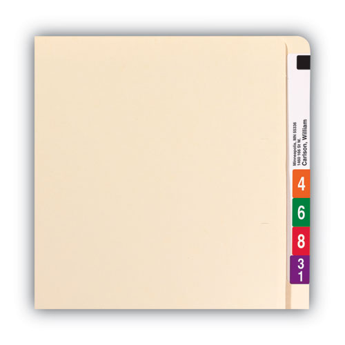Extended End Tab Manila Folders, Straight Tabs, Letter Size, 0.75