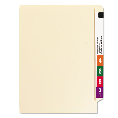 Heavyweight Manila End Tab Expansion Folders, Straight Tabs, Letter Size, 1.5