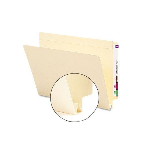 Heavyweight Manila End Tab Expansion Folders, Straight Tabs, Letter Size, 1.5
