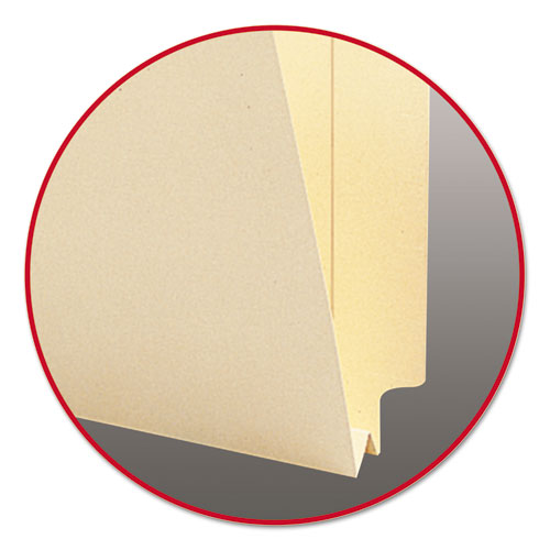 Heavyweight Manila End Tab Expansion Folders, Straight Tabs, Letter Size, 1.5