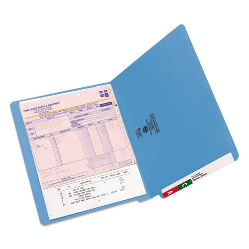 Shelf-master Reinforced End Tab Colored Folders, Straight Tabs, Letter Size, 0.75