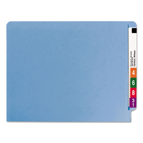 Heavyweight Colored End Tab Fastener Folders, 0.75