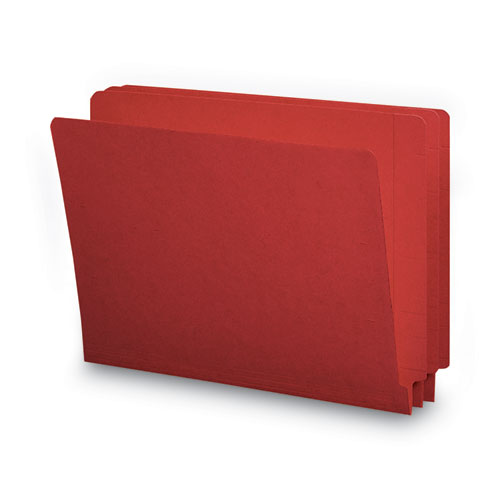 Shelf-master Reinforced End Tab Colored Folders, Straight Tabs, Letter Size, 0.75