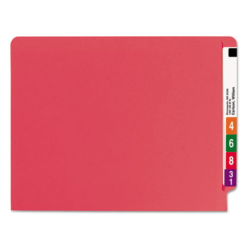 Heavyweight Colored End Tab Fastener Folders, 0.75