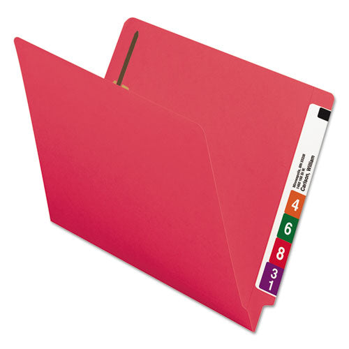 Heavyweight Colored End Tab Fastener Folders, 0.75