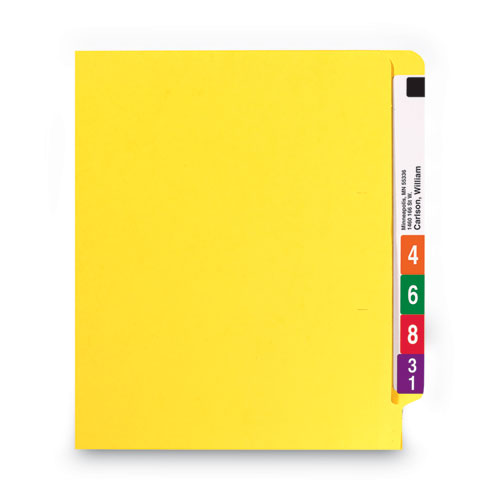 Shelf-master Reinforced End Tab Colored Folders, Straight Tabs, Letter Size, 0.75