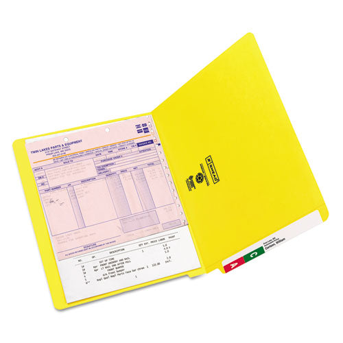 Shelf-master Reinforced End Tab Colored Folders, Straight Tabs, Letter Size, 0.75