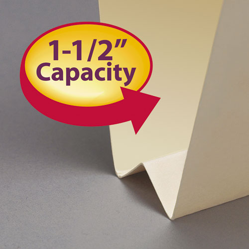 End Tab W-fold Fastener Folders With Reinforced Tabs, 1.5