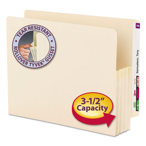 Manila End Tab File Pockets, 3.5