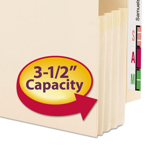 Manila End Tab File Pockets, 3.5