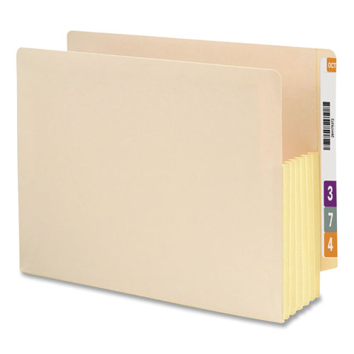 Manila End Tab File Pockets With Tear Resistant Gussets, 5.25