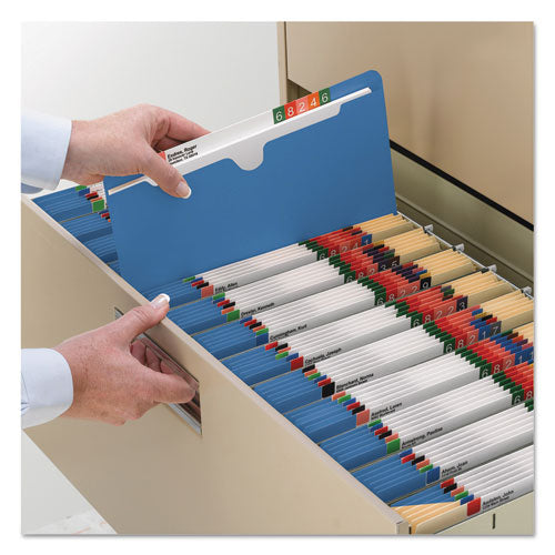 Colored File Jackets With Reinforced Double-ply Tab, Straight Tab, Letter Size, Blue, 50/box