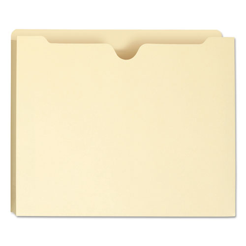 100% Recycled Top Tab File Jackets, Straight Tab, Letter Size, Manila, 50/box