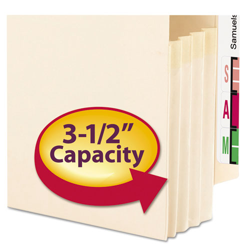 Manila End Tab File Pockets, 3.5
