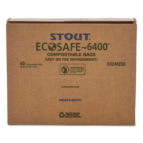 Ecosafe-6400 Bags, 48 Gal, 0.85 Mil, 42