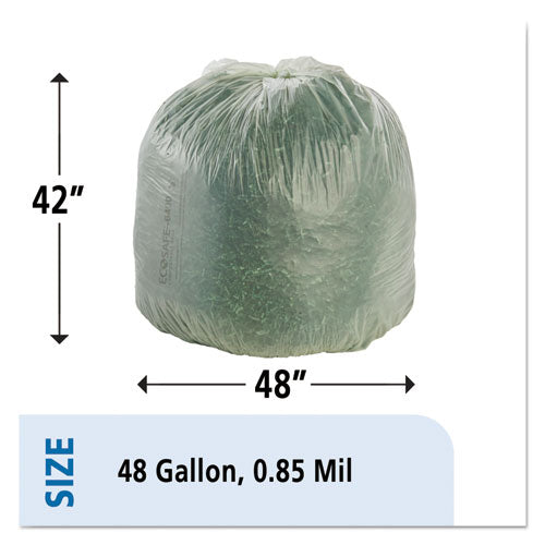 Ecosafe-6400 Bags, 48 Gal, 0.85 Mil, 42