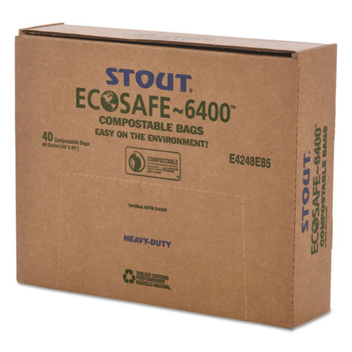 Ecosafe-6400 Bags, 48 Gal, 0.85 Mil, 42
