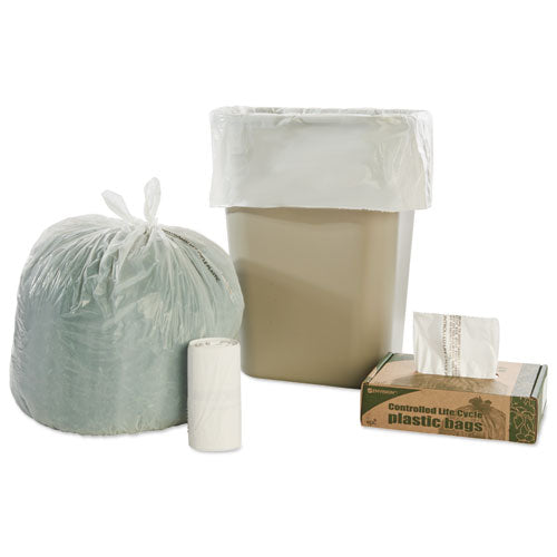 Controlled Life-cycle Plastic Trash Bags, 13 Gal, 0.7 Mil, 24