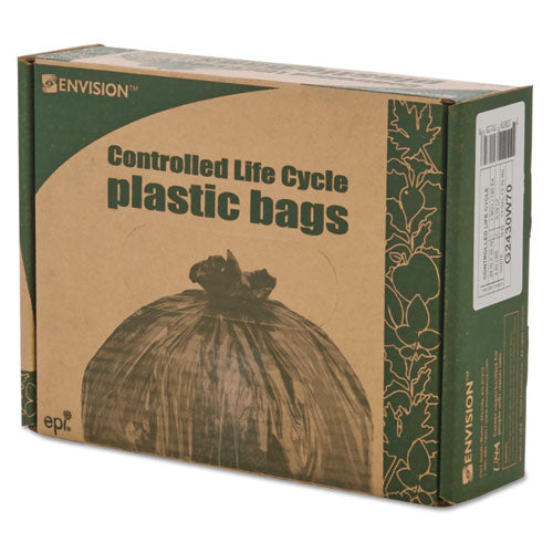 Controlled Life-cycle Plastic Trash Bags, 13 Gal, 0.7 Mil, 24