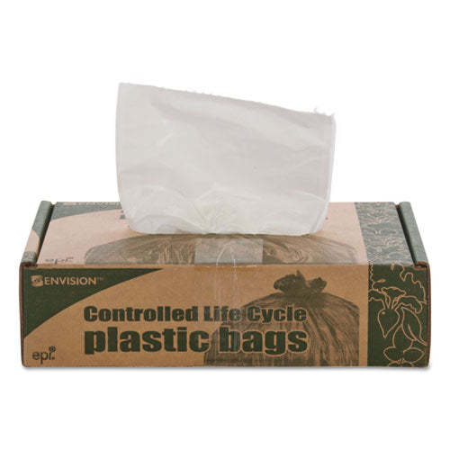 Controlled Life-cycle Plastic Trash Bags, 13 Gal, 0.7 Mil, 24