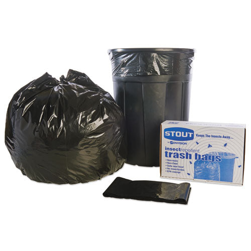 Insect-repellent Trash Bags, 55 Gal, 2 Mil, 37