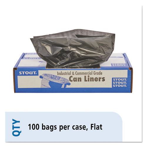 Total Recycled Content Plastic Trash Bags, 65 Gal, 1.5 Mil, 50