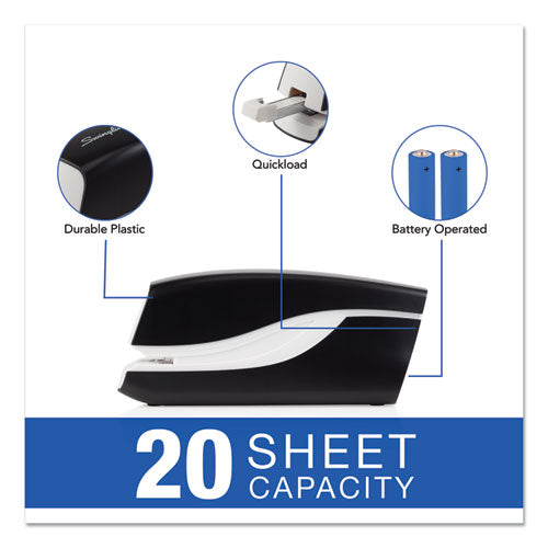 Breeze Automatic Stapler, 20-sheet Capacity, Black