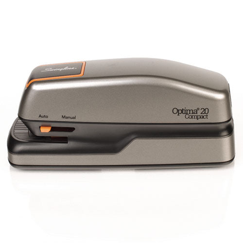 Optima Grip Electric Stapler, 20-sheet Capacity, Black/silver