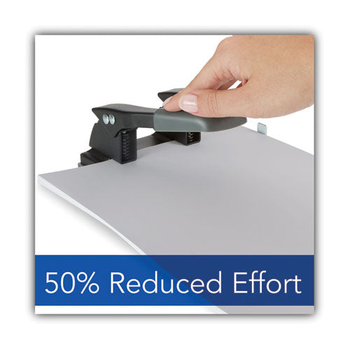 28-sheet Comfort Handle Steel Two-hole Punch, 1/4
