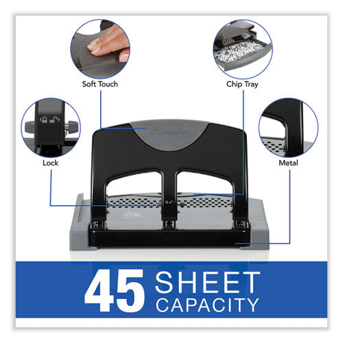 45-sheet Smarttouch Three-hole Punch, 9/32