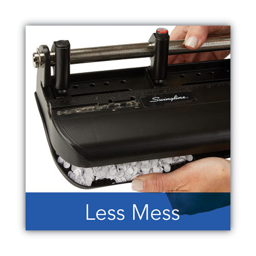 40-sheet Accented Heavy-duty Lever Action Two- To Seven-hole Punch, 11/32