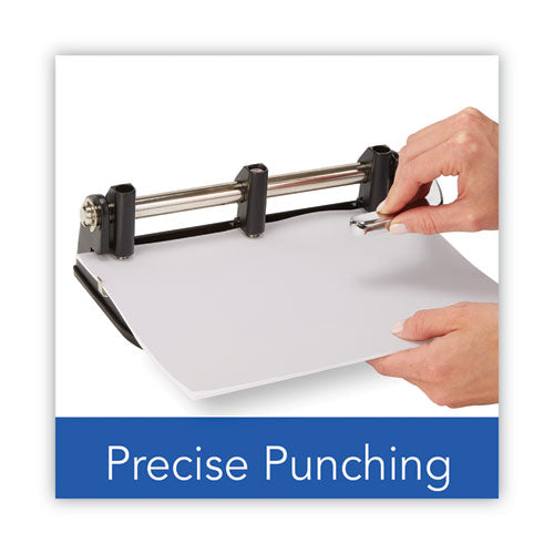 40-sheet Accented Heavy-duty Lever Action Two- To Seven-hole Punch, 11/32