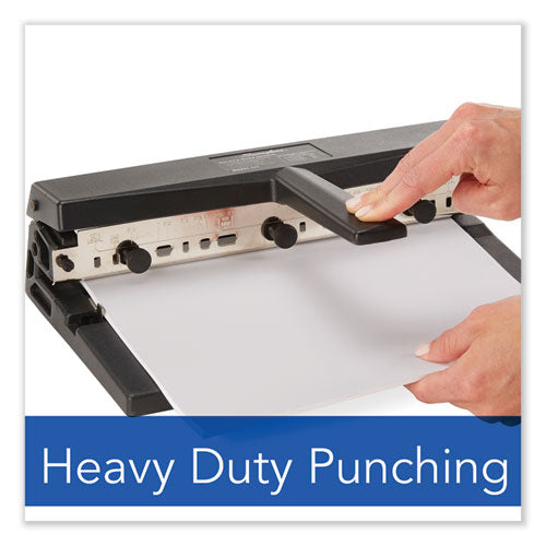 40-sheet Heavy-duty Two- To Seven-hole Adjustable Heavy-duty Paper Punch, 9/32