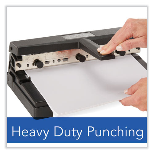 40-sheet Heavy-duty Two- To Four-hole Adjustable Heavy-duty Paper Punch, 9/32