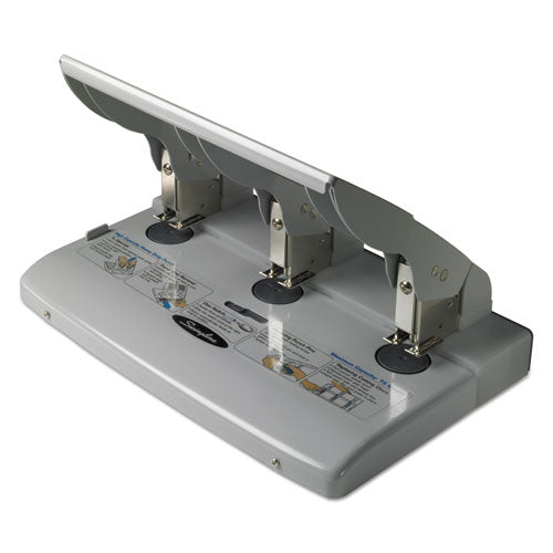 75-sheet Heavy-duty High-capacity Three-hole Adjustable Punch, 9/32